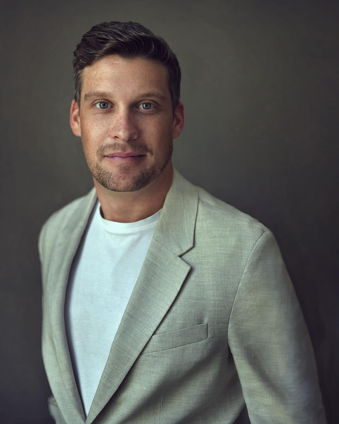 LinkedIn headshot Dubai male professional natural light portrait
